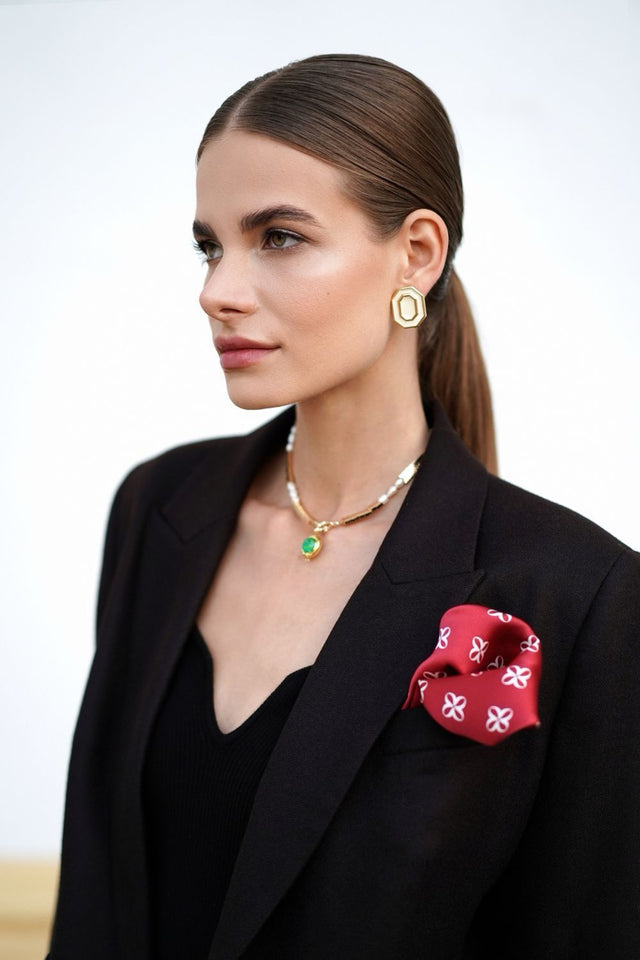 Silk pocket square "Red"