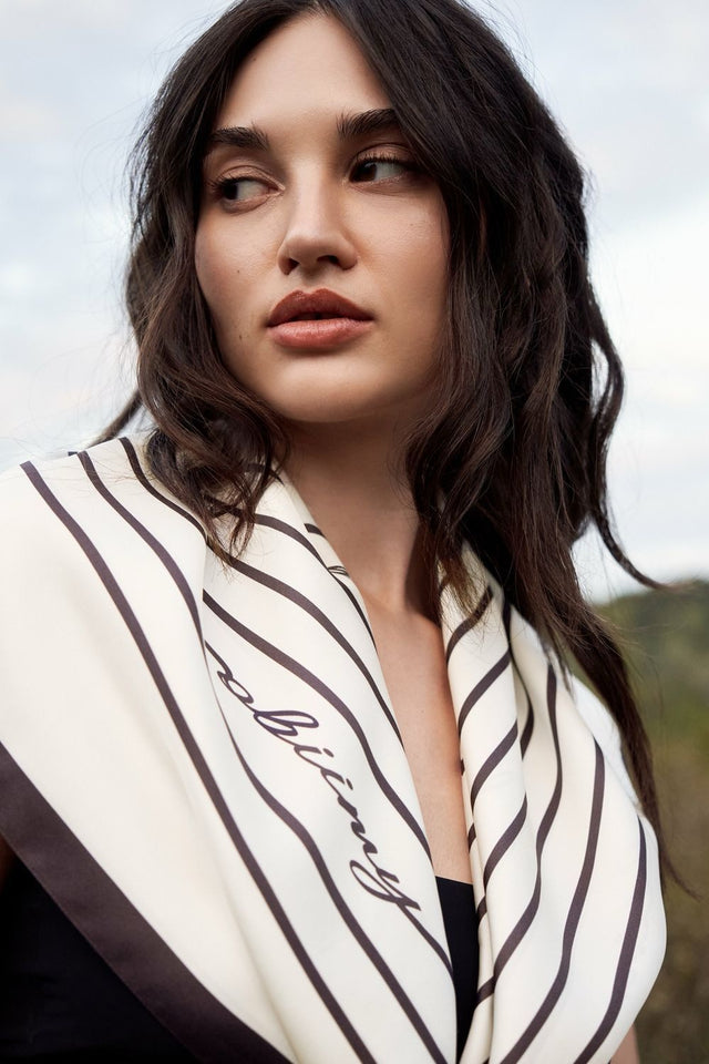 Premium silk scarf "From scratch"