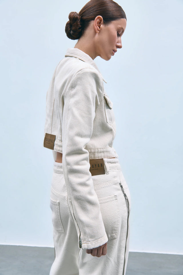 Milk denim jacket