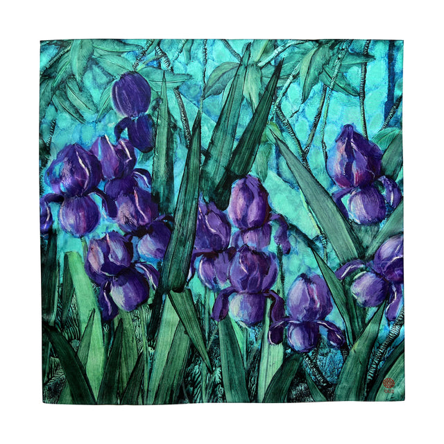 Silk scarf "Irises"