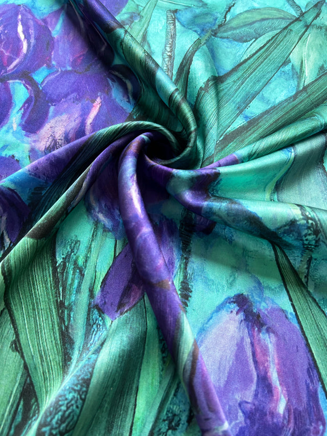 Silk scarf "Irises"