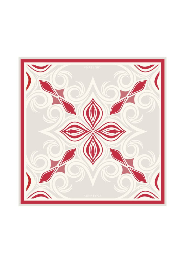 Silk scarf - Marsala