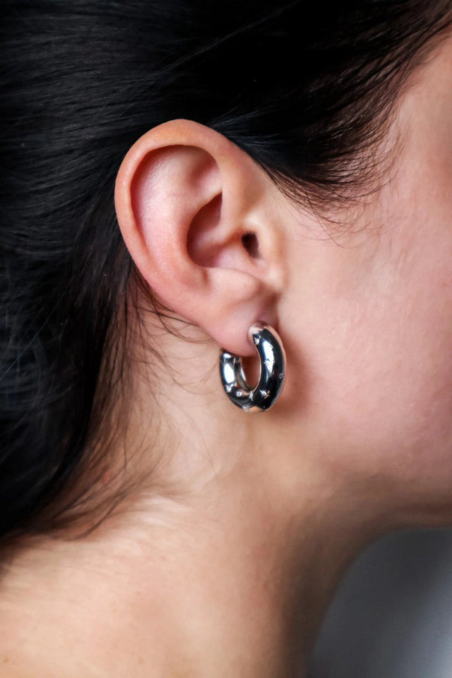 EARRINGS RAW DESIRE SILVER