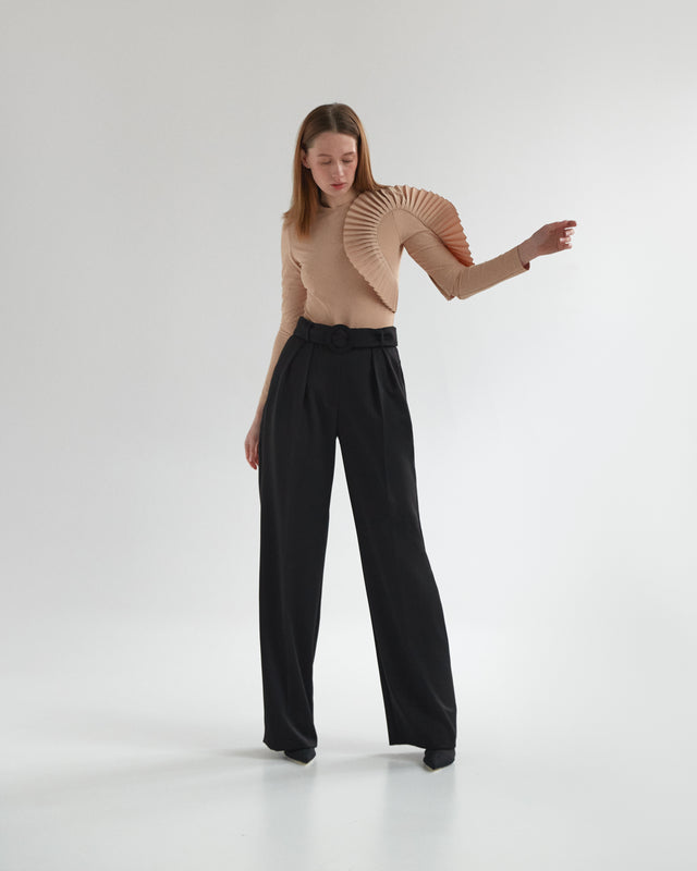 Long sleeve ruffle bodysuit