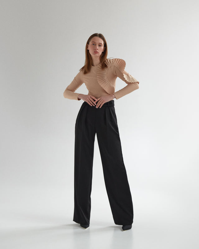 Long sleeve ruffle bodysuit