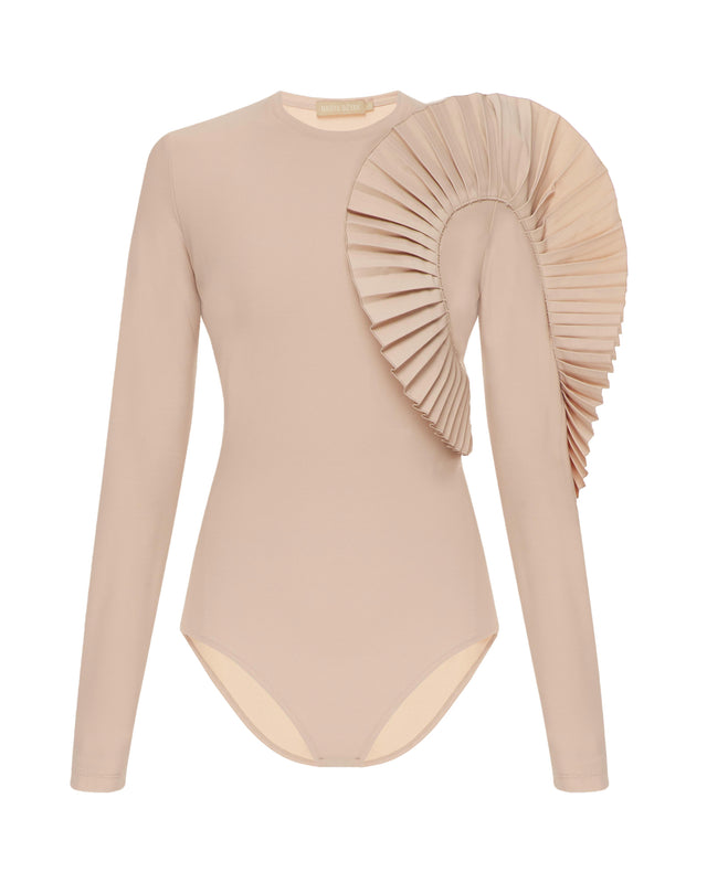 Long sleeve ruffle bodysuit