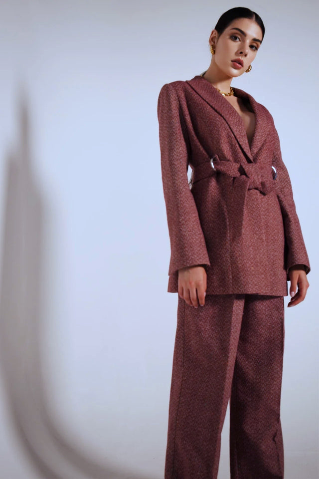 Trousers with a transition belt