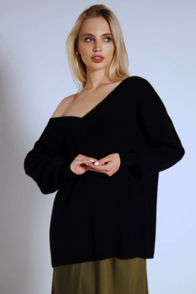 Sweater with a neckline