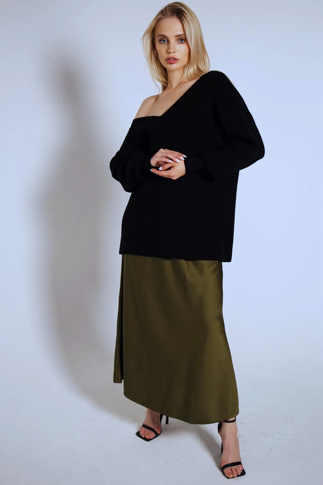 Sweater with a neckline