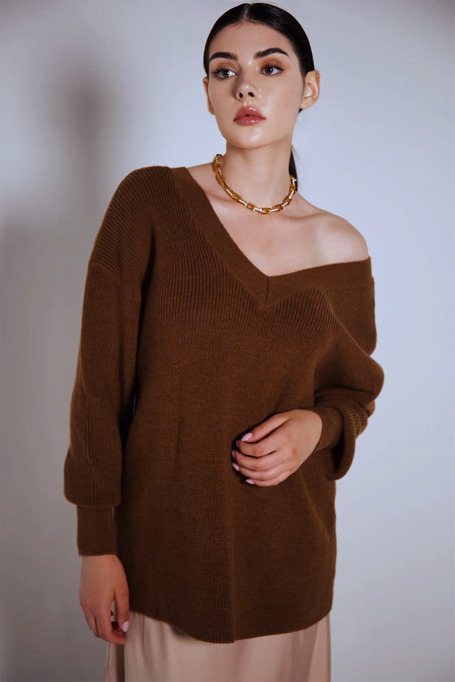 Sweater with a neckline