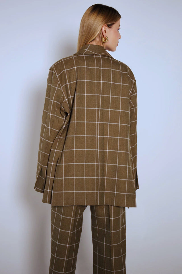 Shawl check jacket