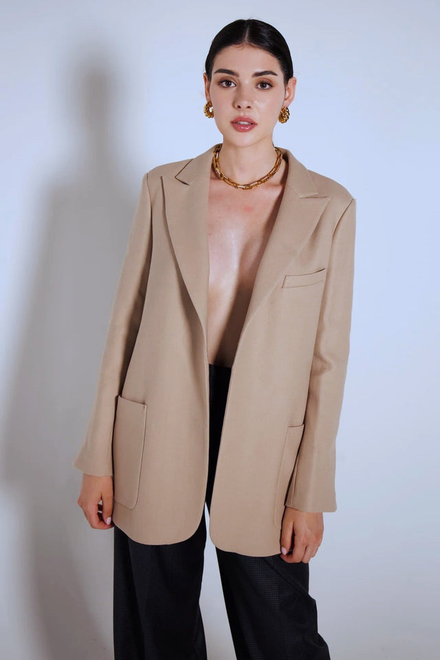 Jacket with patch pockets