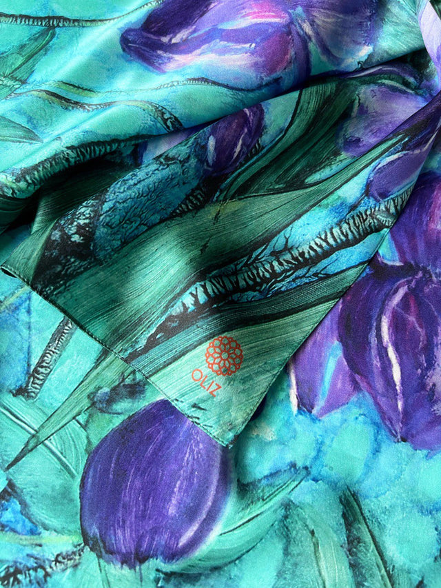 Silk scarf "Irises"
