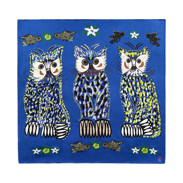 Silk scarf "Leopards" by Polina Raiko