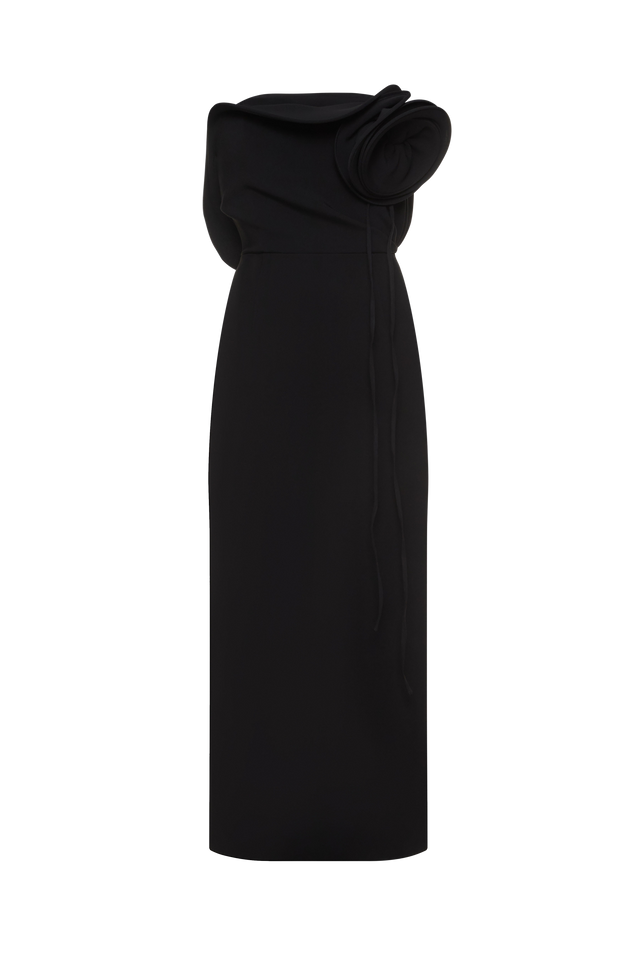 Black Midi Dress Sofia
