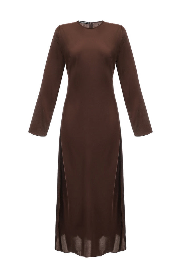 A-silhouette dress front view