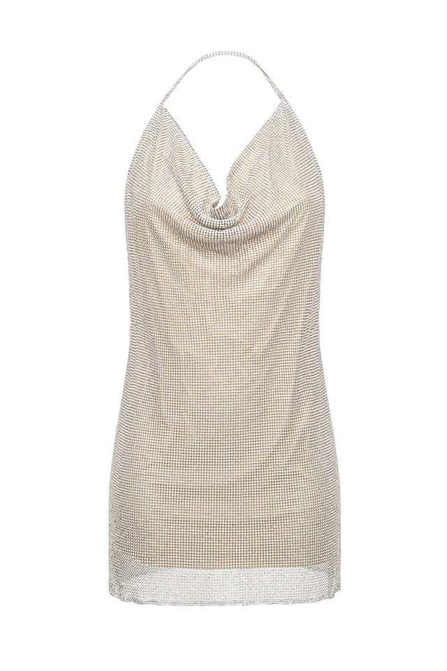 Dress with a cutout on the back front view