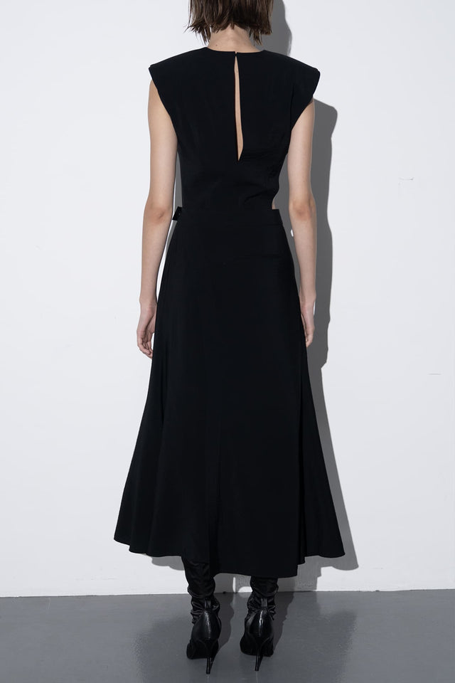 Model in black Dress #05 back view