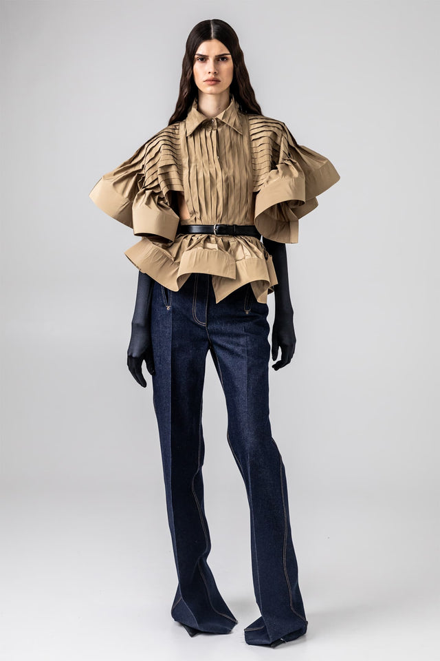 Model in Trousers #09 dark blue front view