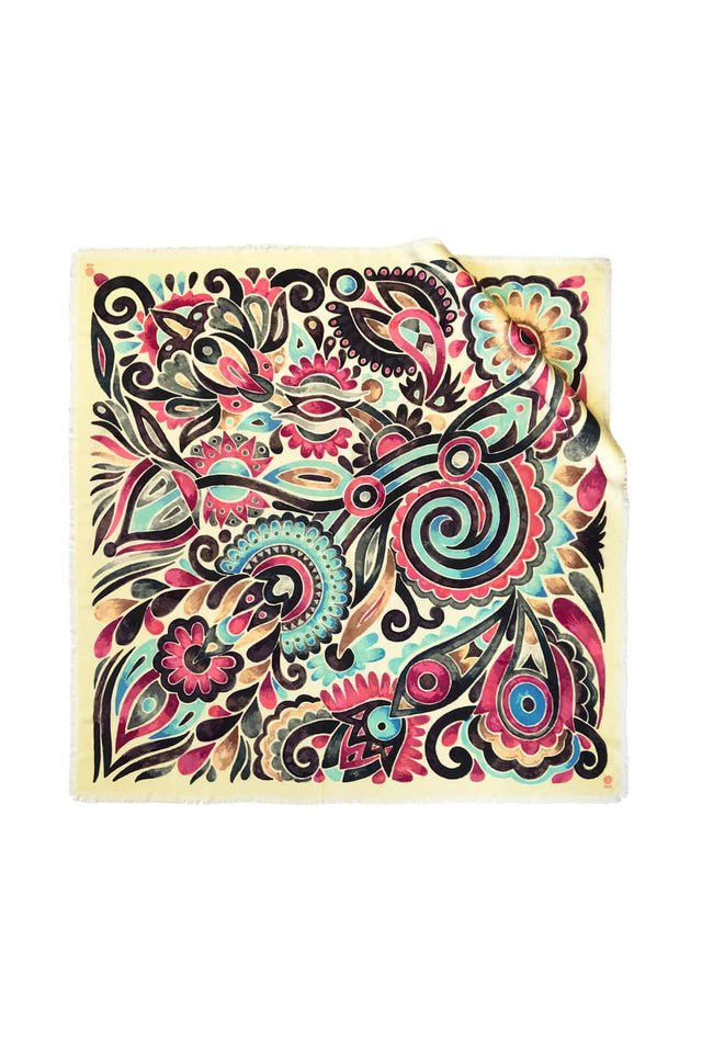 Pink abstraction scarf