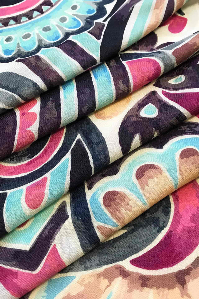 Pink abstraction scarf