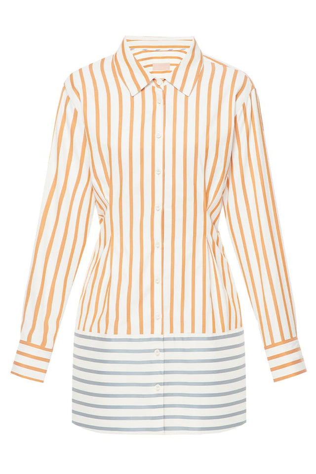 Striped shirt dress front view