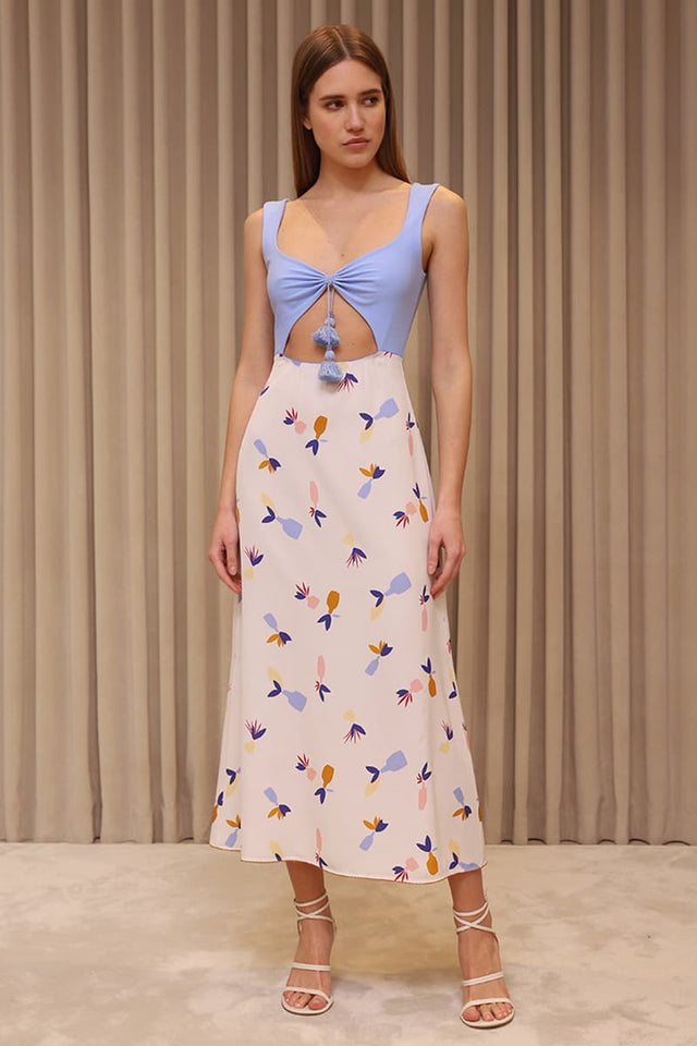 Model in Sundress combined jugs front view
