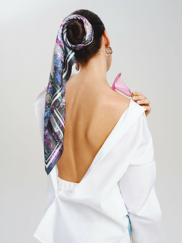 Premium silk scarf "Energy"