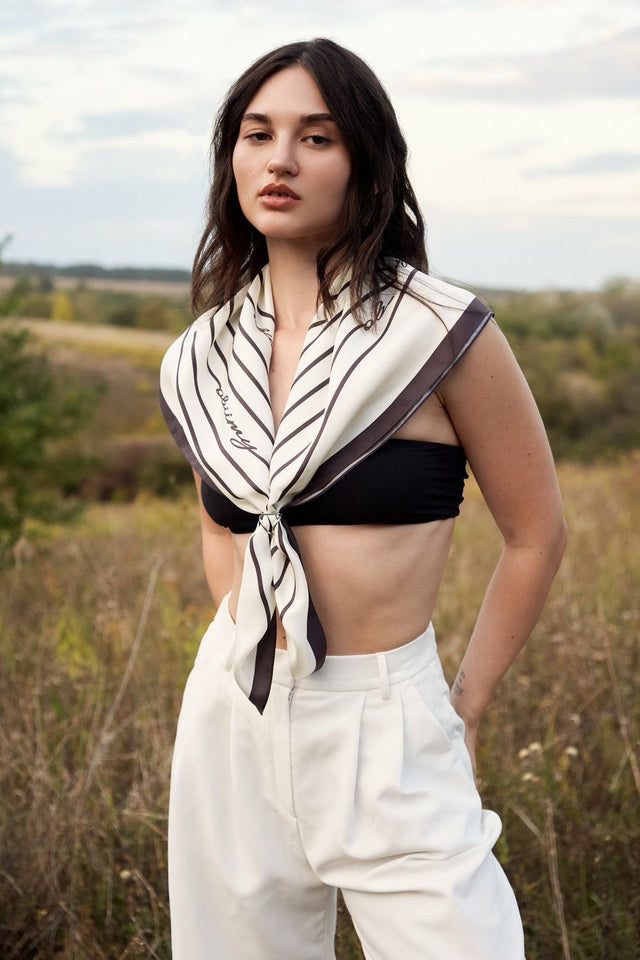 Premium silk scarf "From scratch"