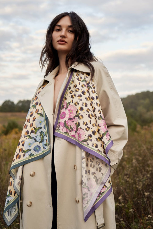 Premium silk scarf "A bold touch"