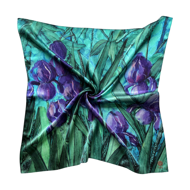 Silk scarf "Irises"