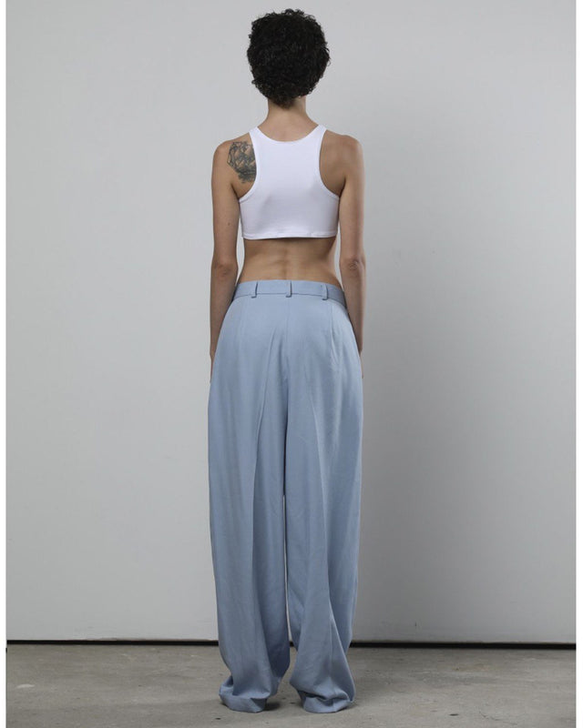 Wide-leg tencel trousers