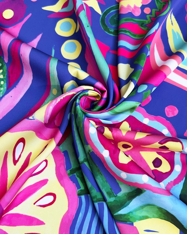 Rayon scarf "blue abstraction"