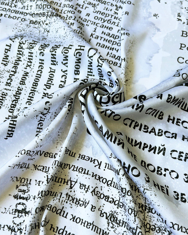 Rayon scarf "Poems" of the sixties