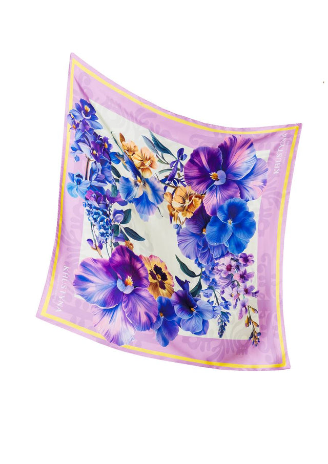 Silk scarf - Ukrainian voilets