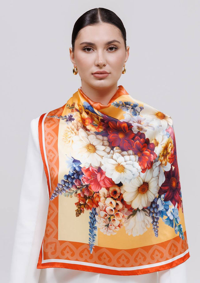 Silk scarf - Ukrainian fluttering