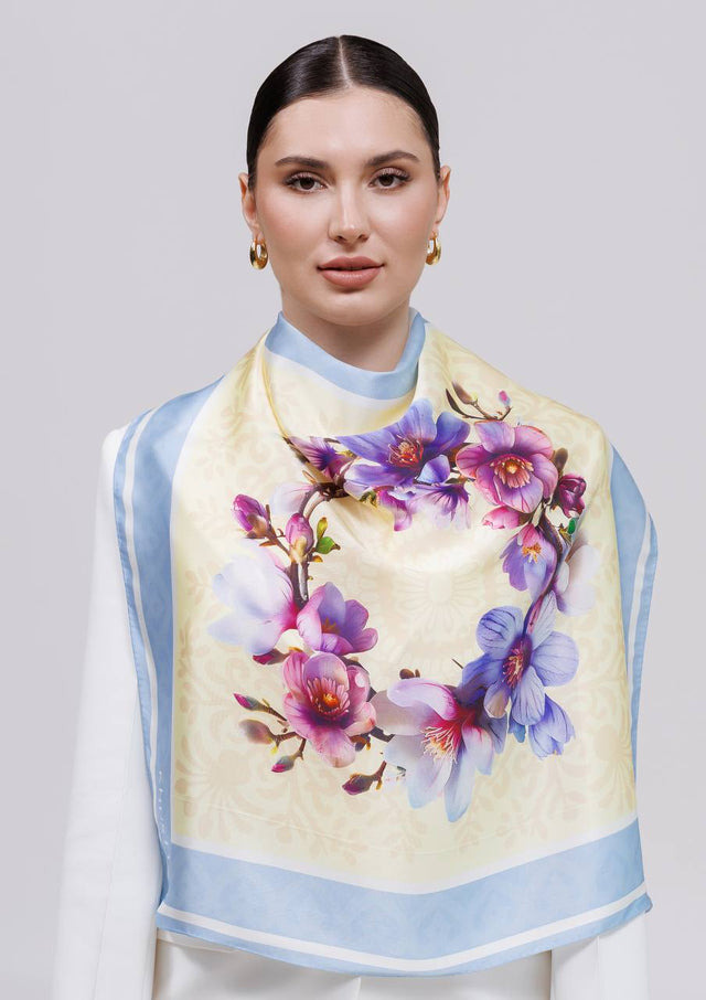 Silk scarf- Ukrainian primrose