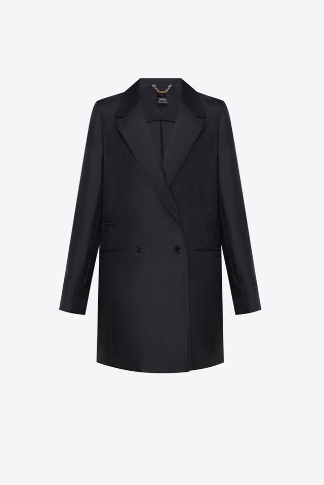 Black Pyjamas Blazer in Silk