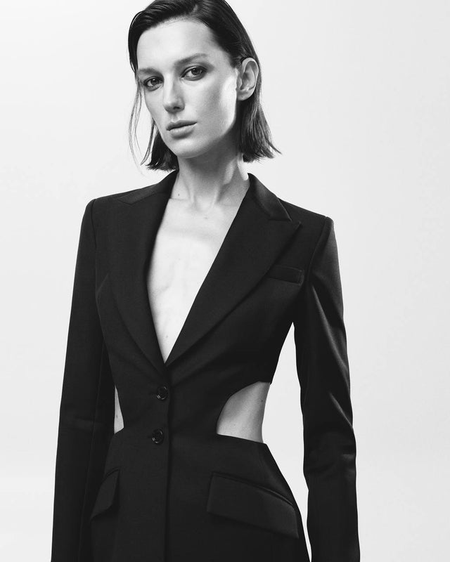 Black jacket with cuts