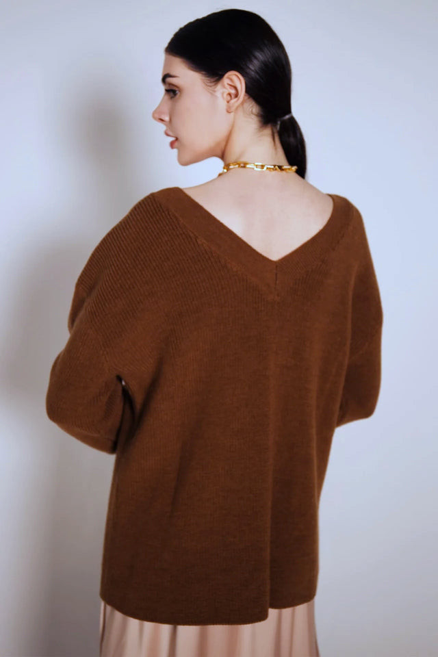 Sweater with a neckline