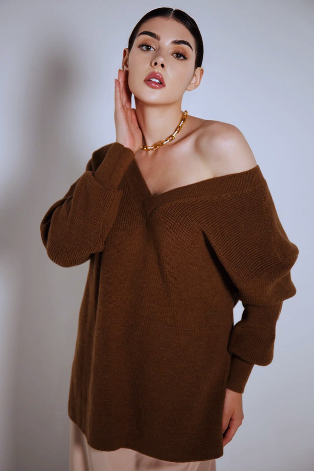 Sweater with a neckline