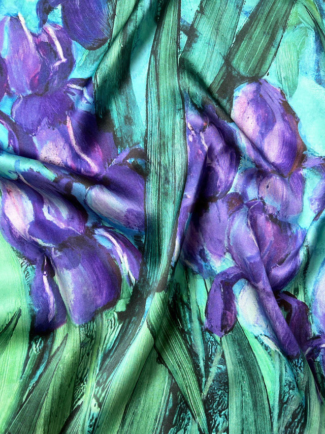 Silk scarf "Irises"