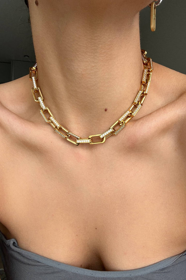 Model in Eden chain necklace