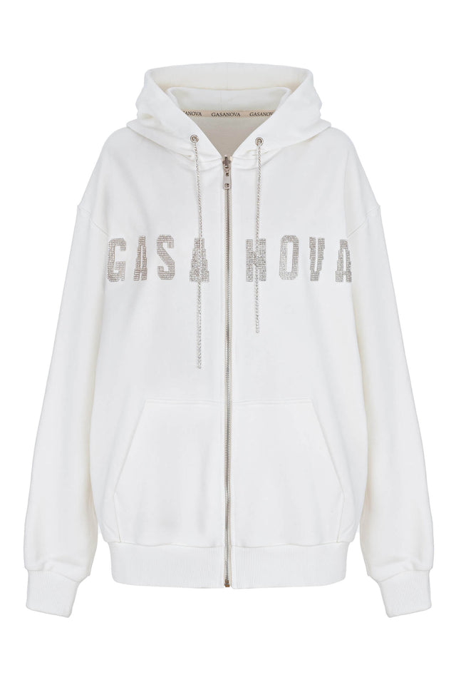Gasanova mini logo zip hoodie