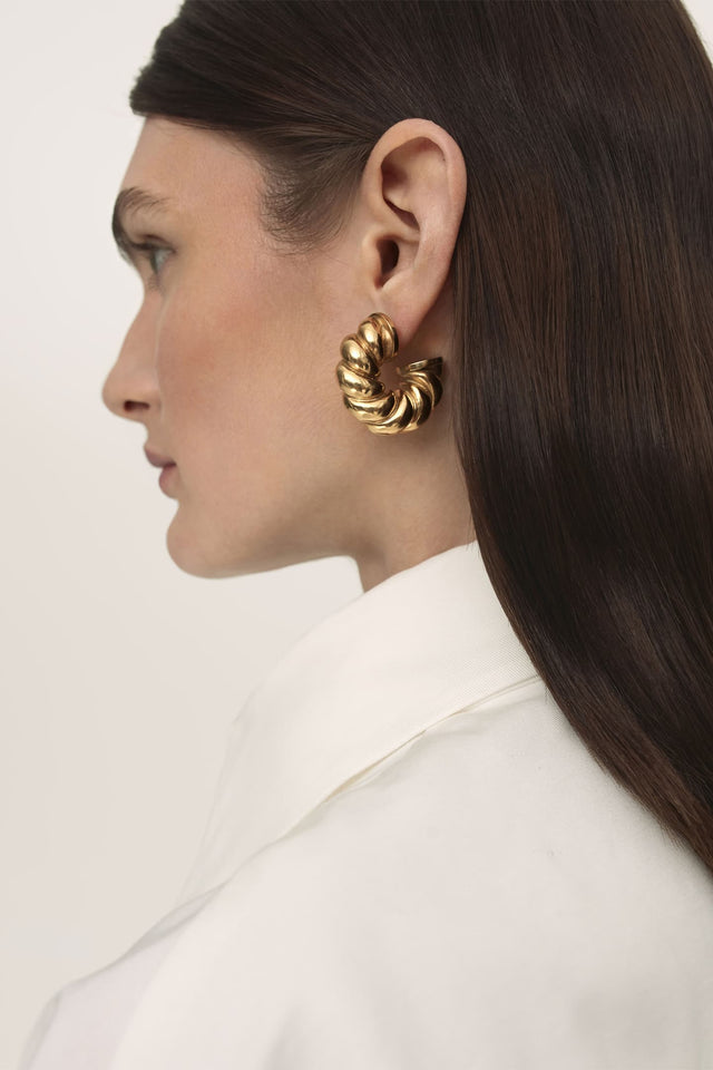 Model in Hoop earrings
