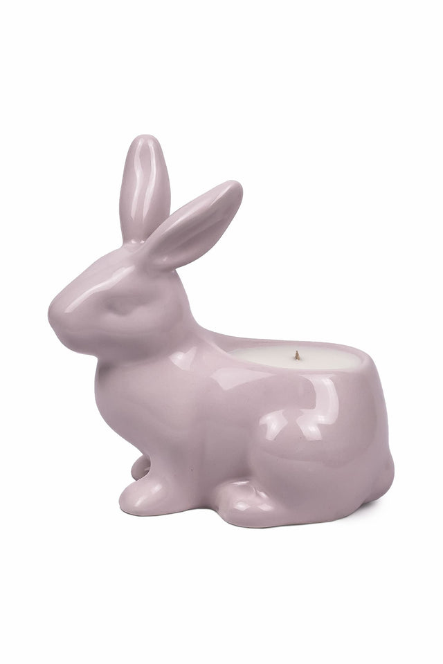 Pink Soy candle rabbit